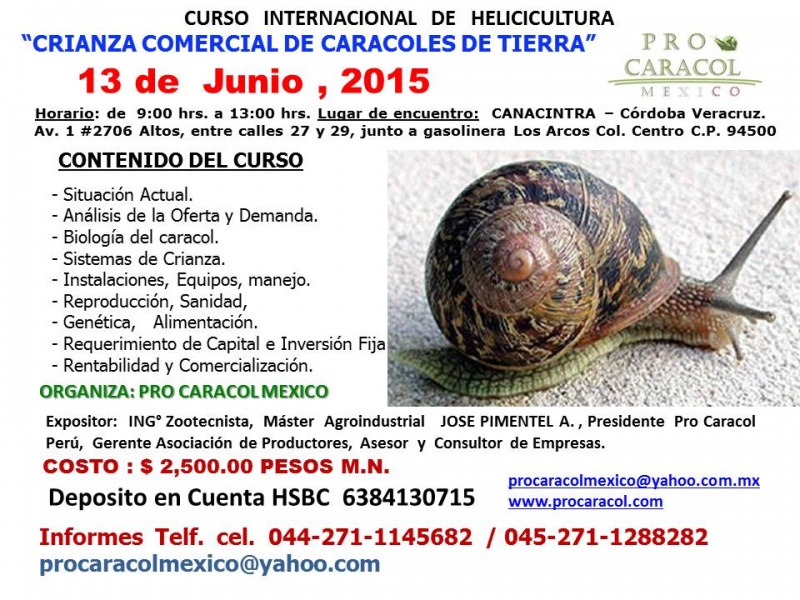 Curso de Helicicultura 